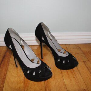 Sergio Rossi, platforms, Black Suede, size 8.5